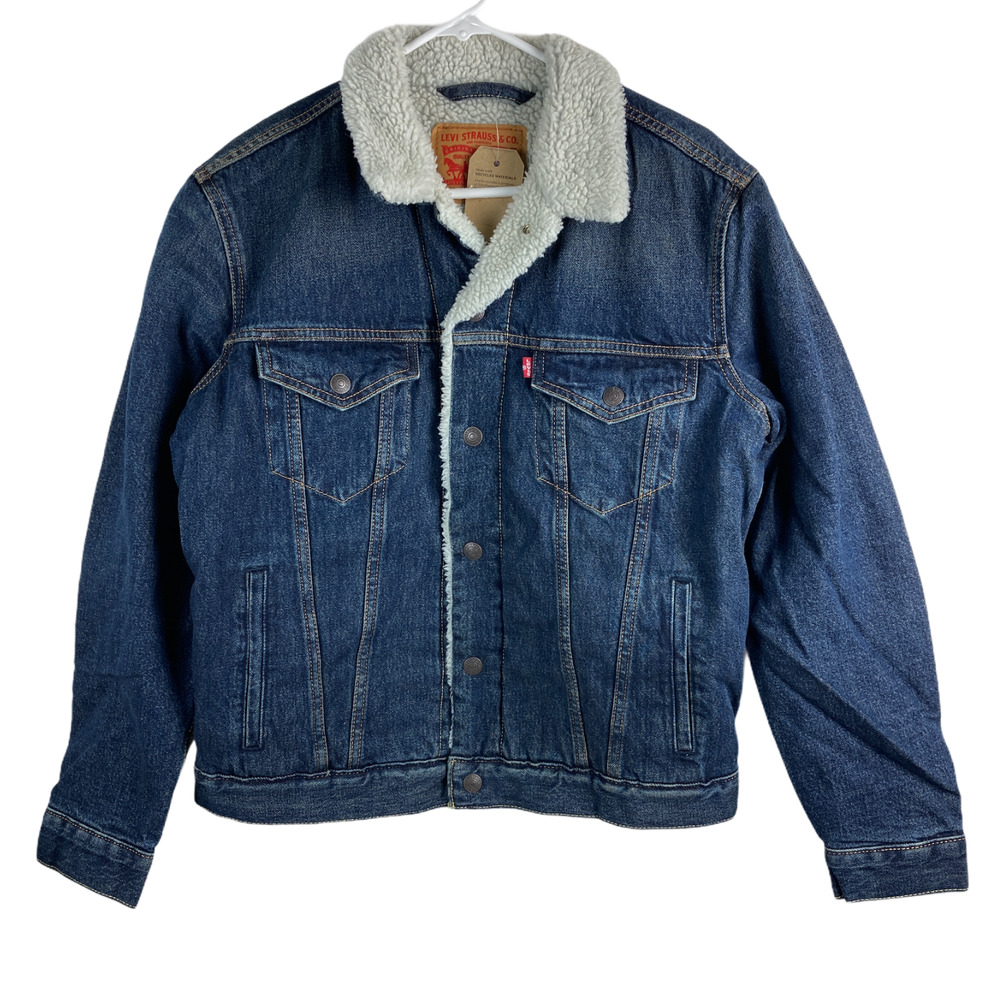 NWT - Levi's Denim Sherpa Trucker Jacket M